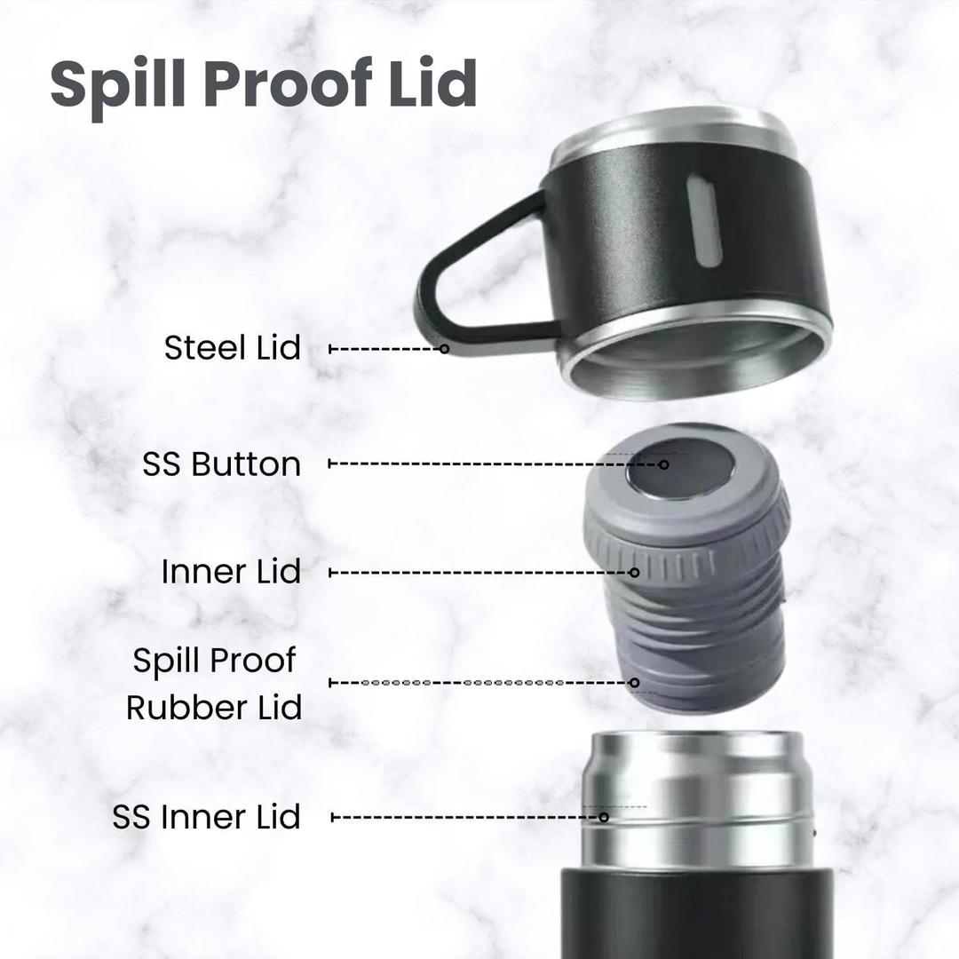 ProdPremium Vacuum Flask Set with 3 Cups