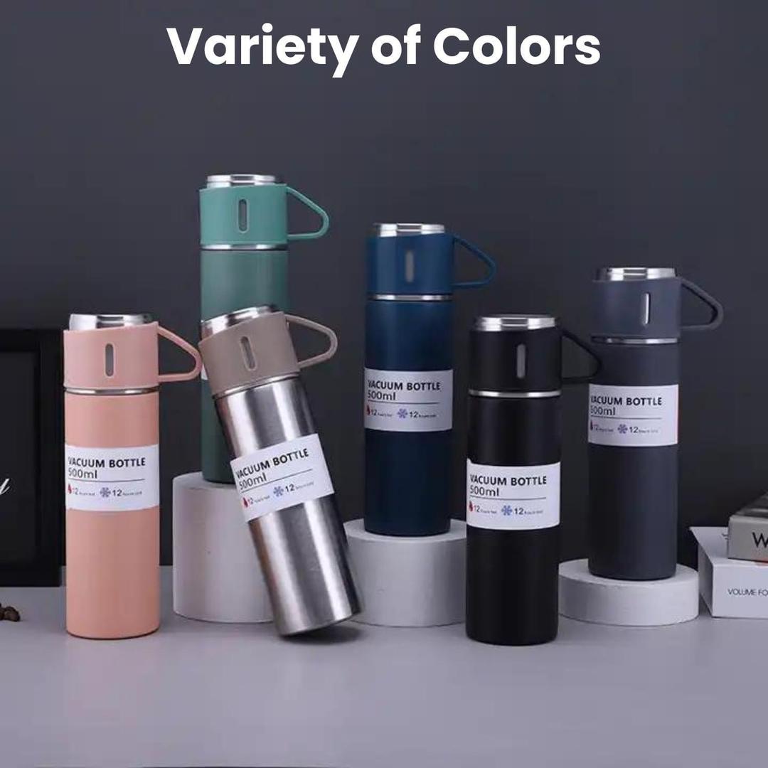 ProdPremium Vacuum Flask Set with 3 Cups